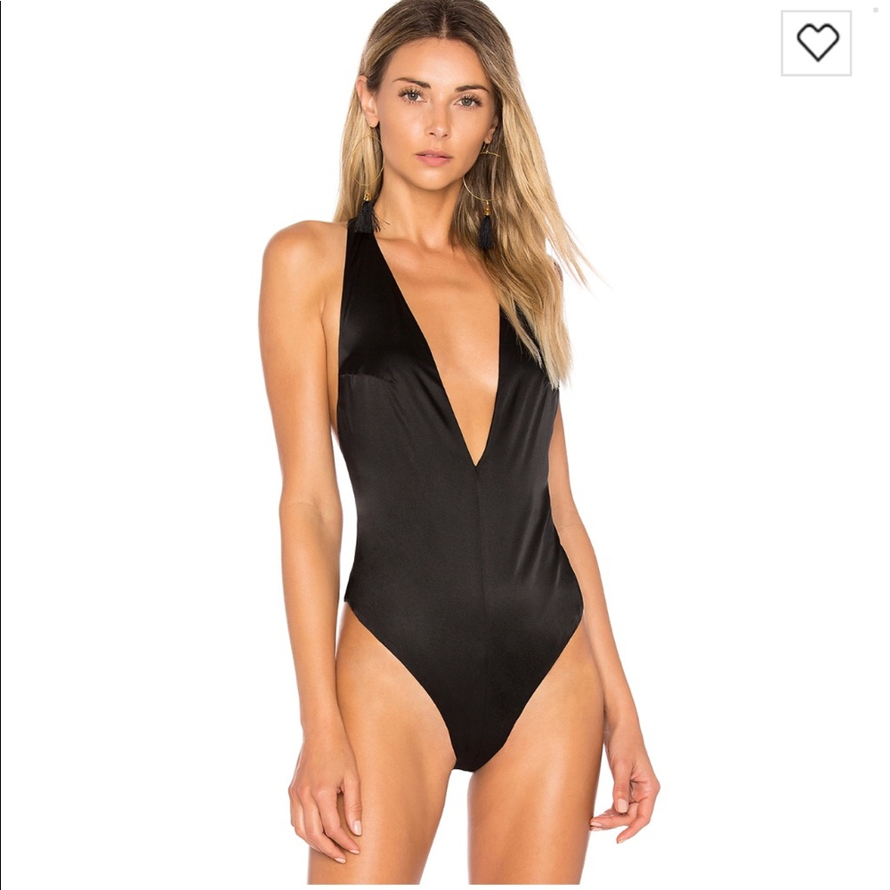 For Love & Lemons Aries Bodysuit (Black) NWT